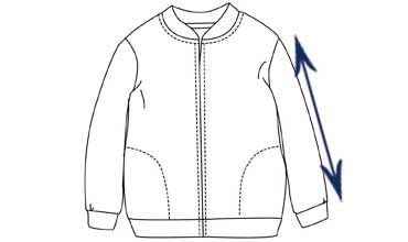 Longueur de manche Bomber