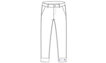 Ouverture des jambes pantalon