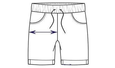 Largeur de cuisse short