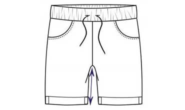Jambe intérieure short