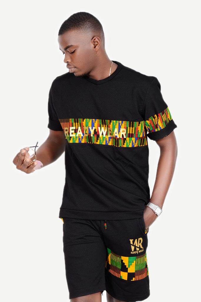 T-shirt & Short à manches courtes imprimé africain kita