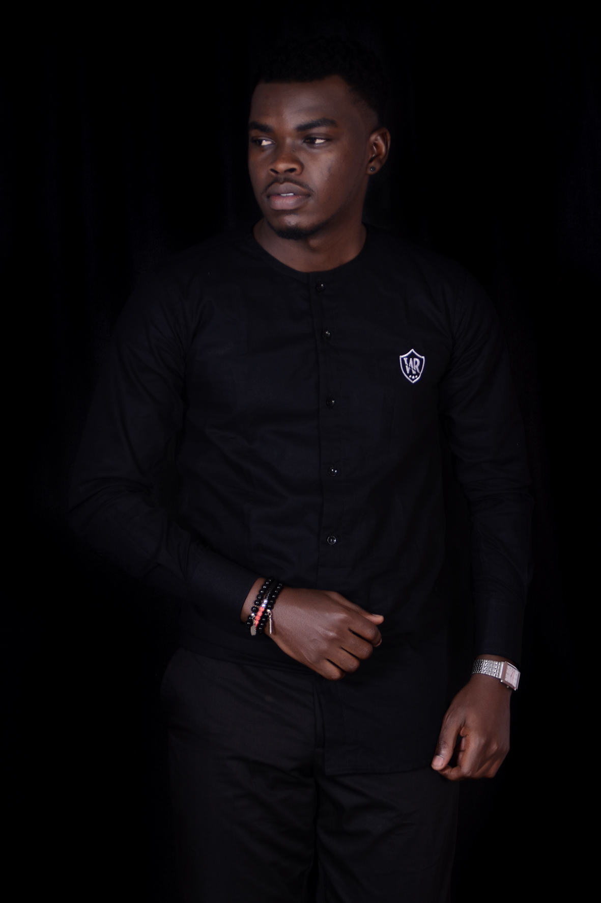 Chemise Noir pour hommes (Noir)