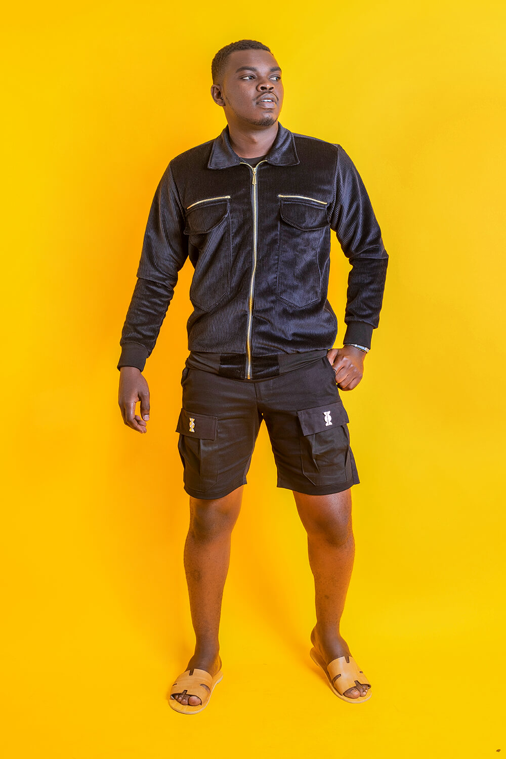 Bombers Kété Velours unisexe (Noir)