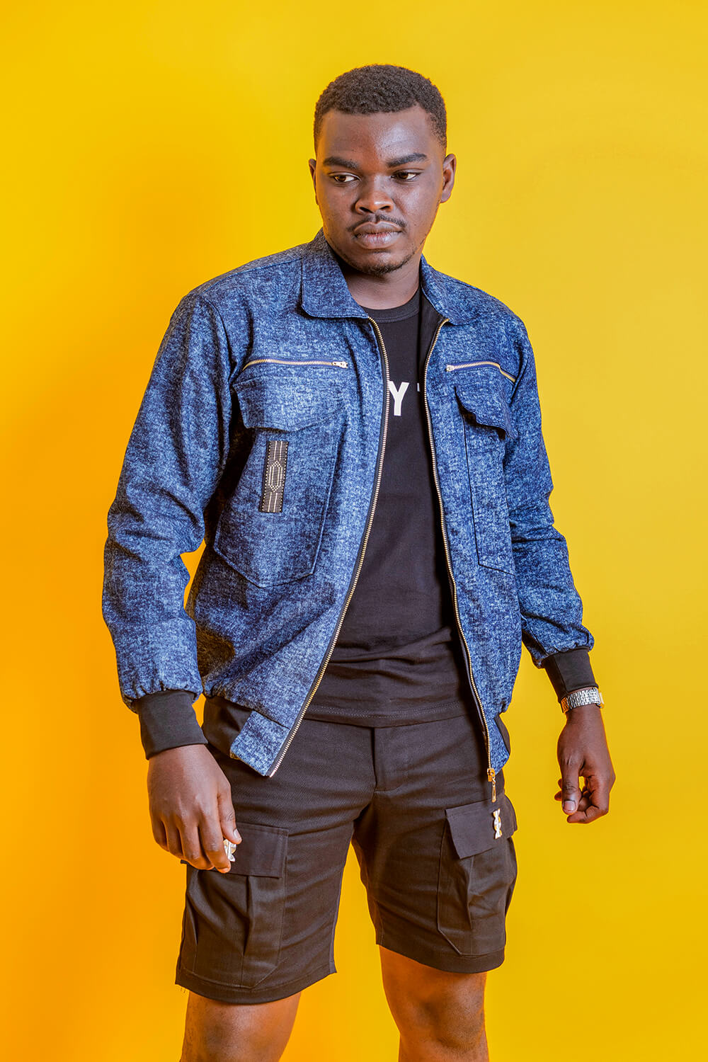 Bombers Kété Jeans unisexe (Bleu)