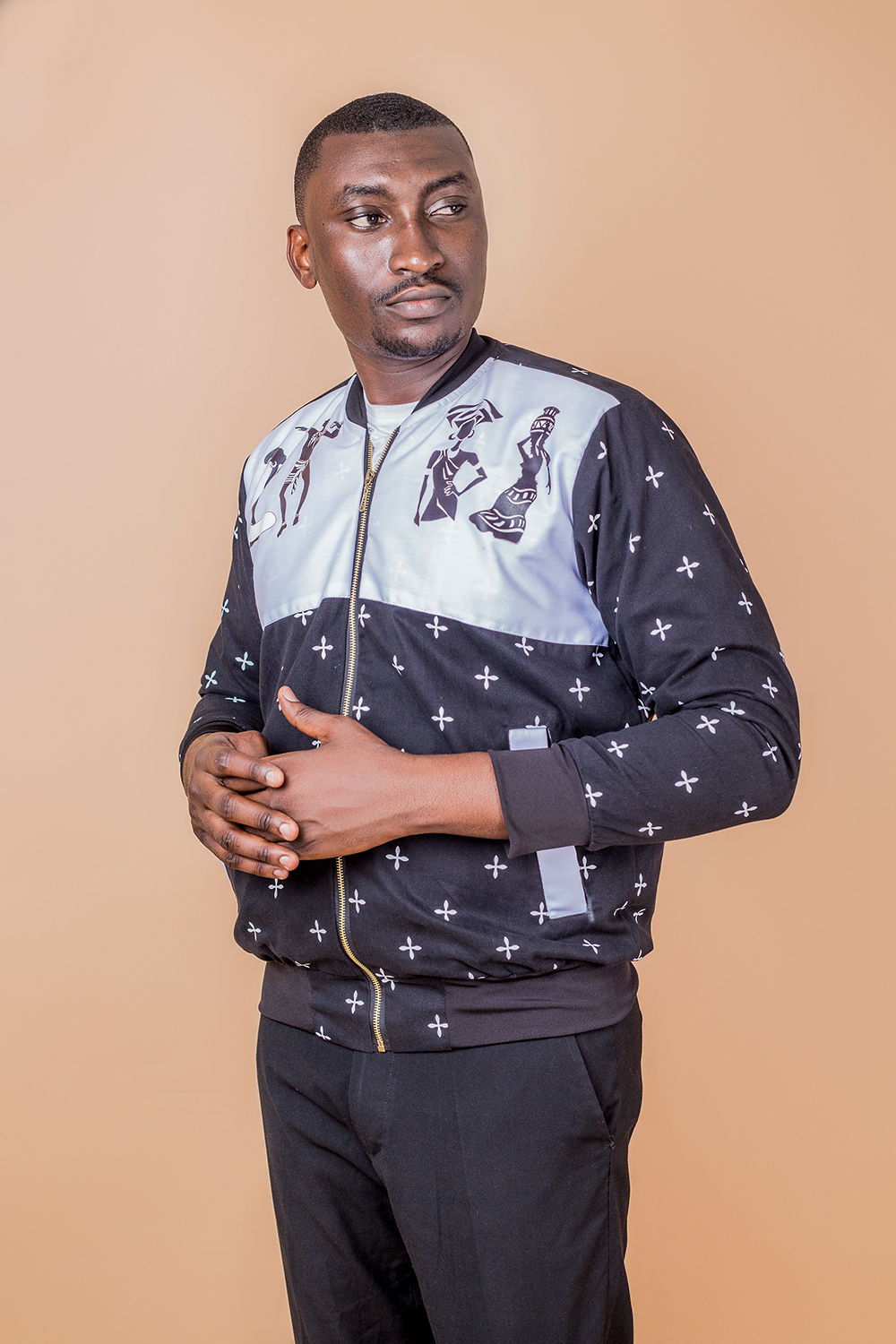 Bomber H mask africa (Noir Blanc)