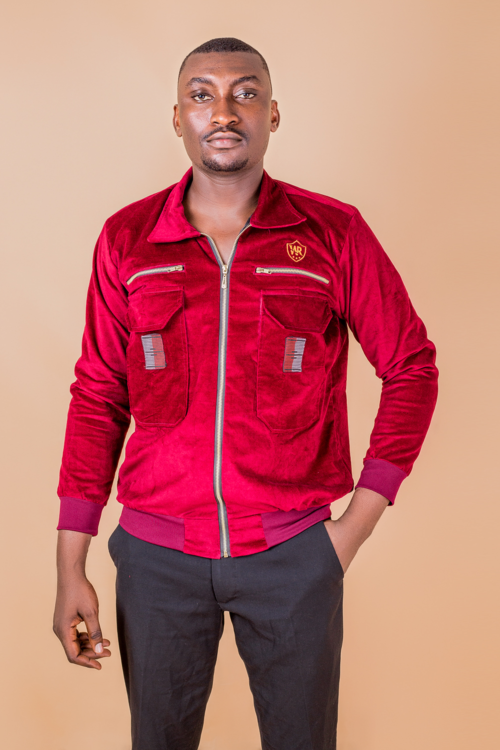 Wise Bombers à imprimé africain bogolan (Marron Blanc)
