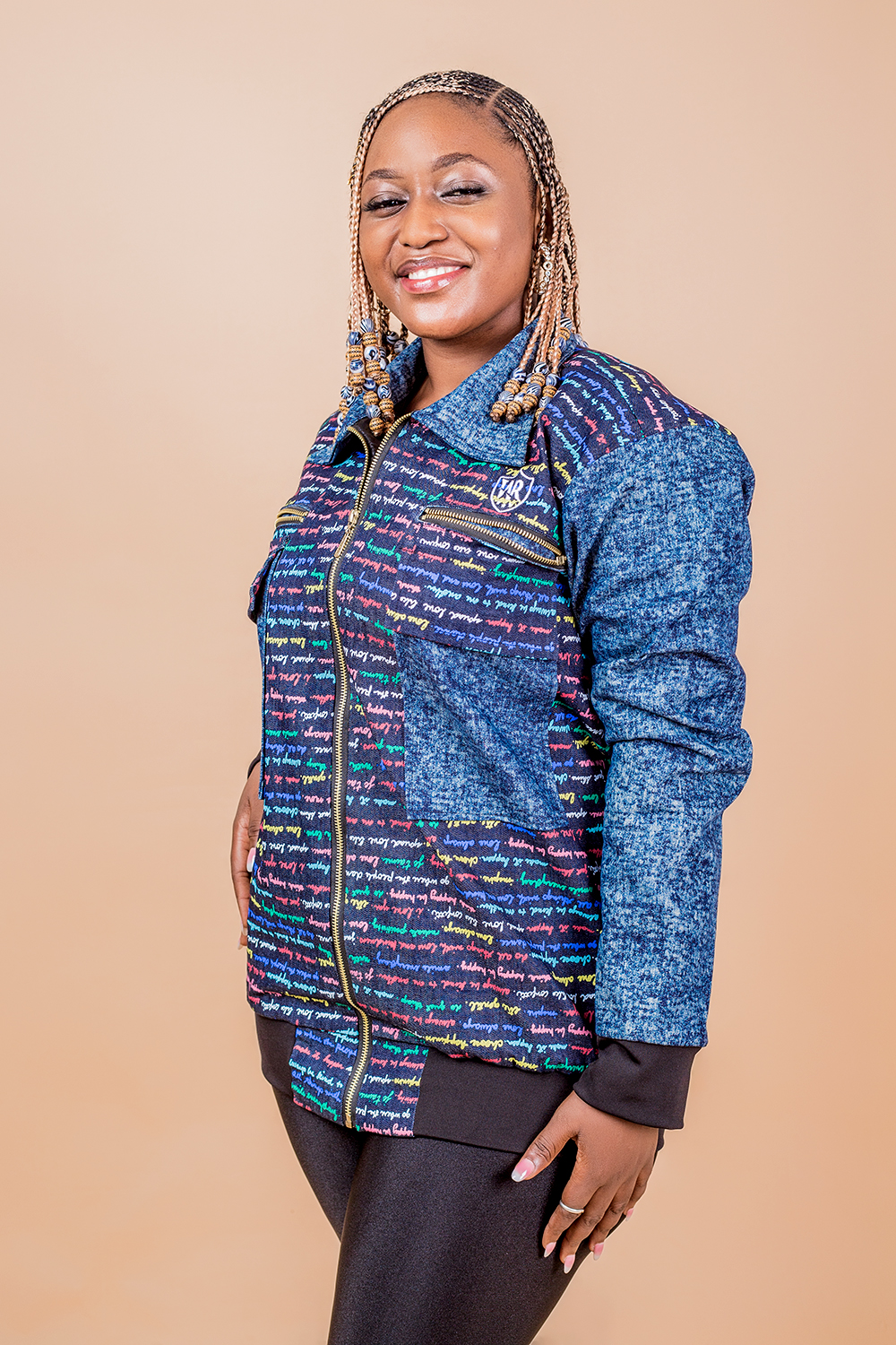 Alpha Veste en jean africain unisexe