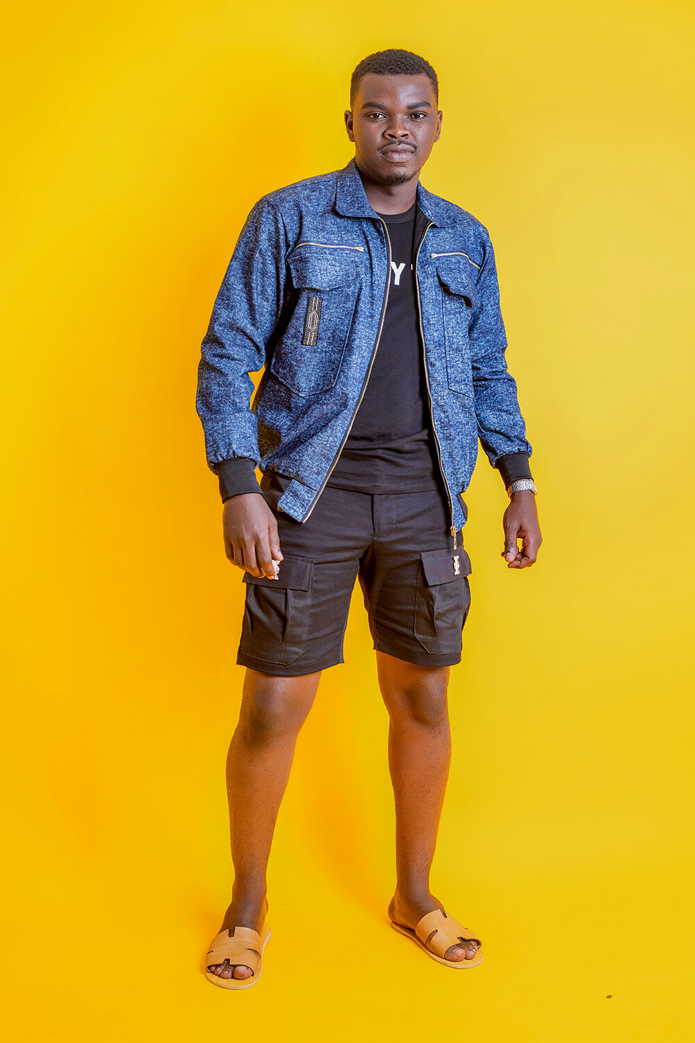 Bombers Kété Jeans unisexe (Bleu)