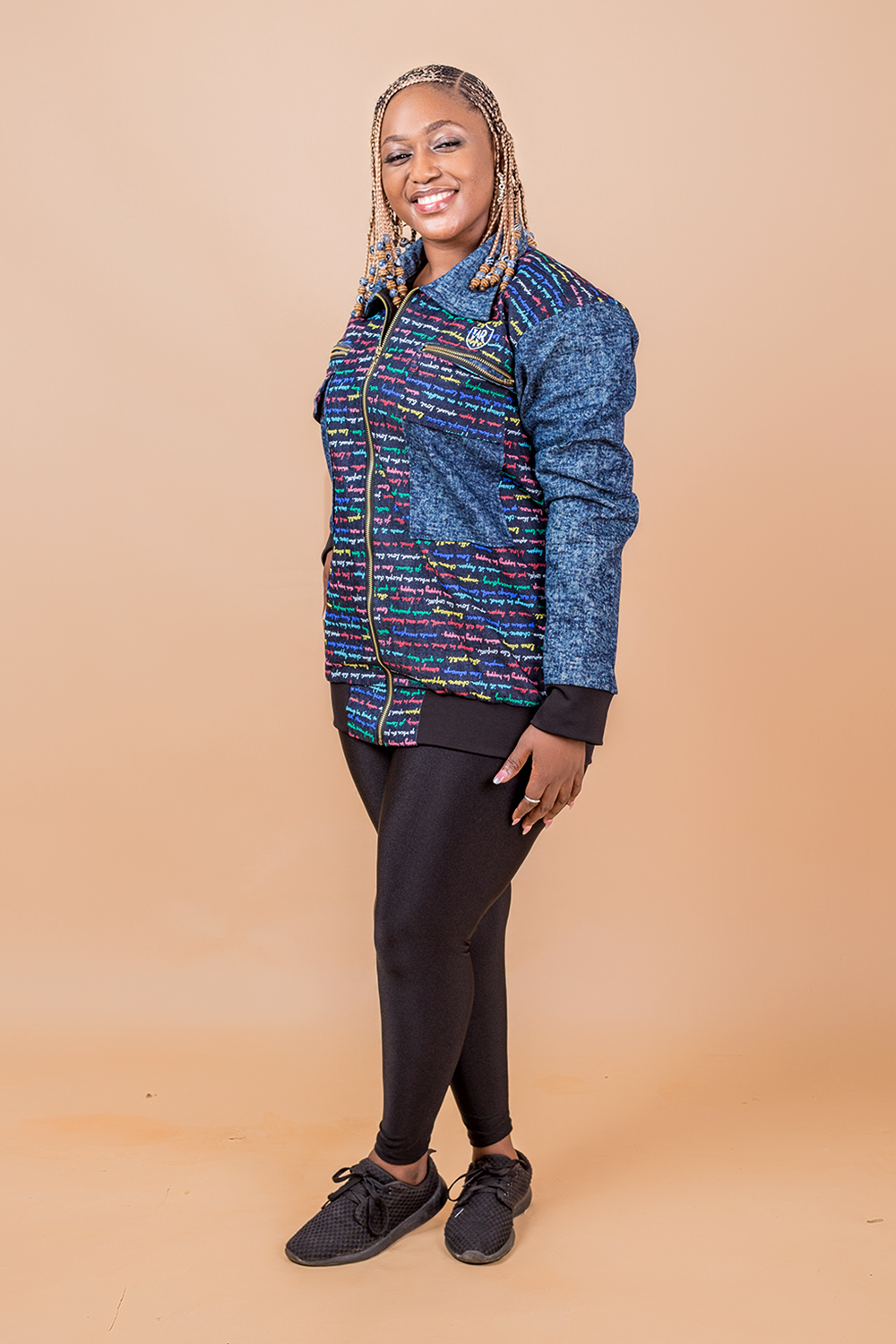 Alpha Veste en jean africain unisexe