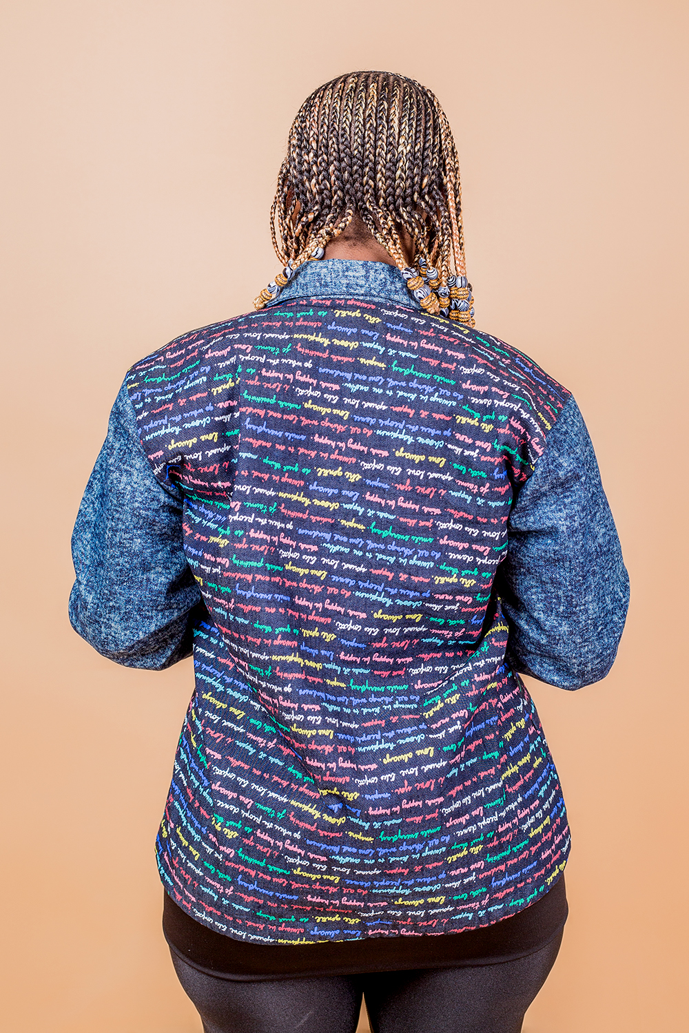 Alpha Veste en jean africain unisexe