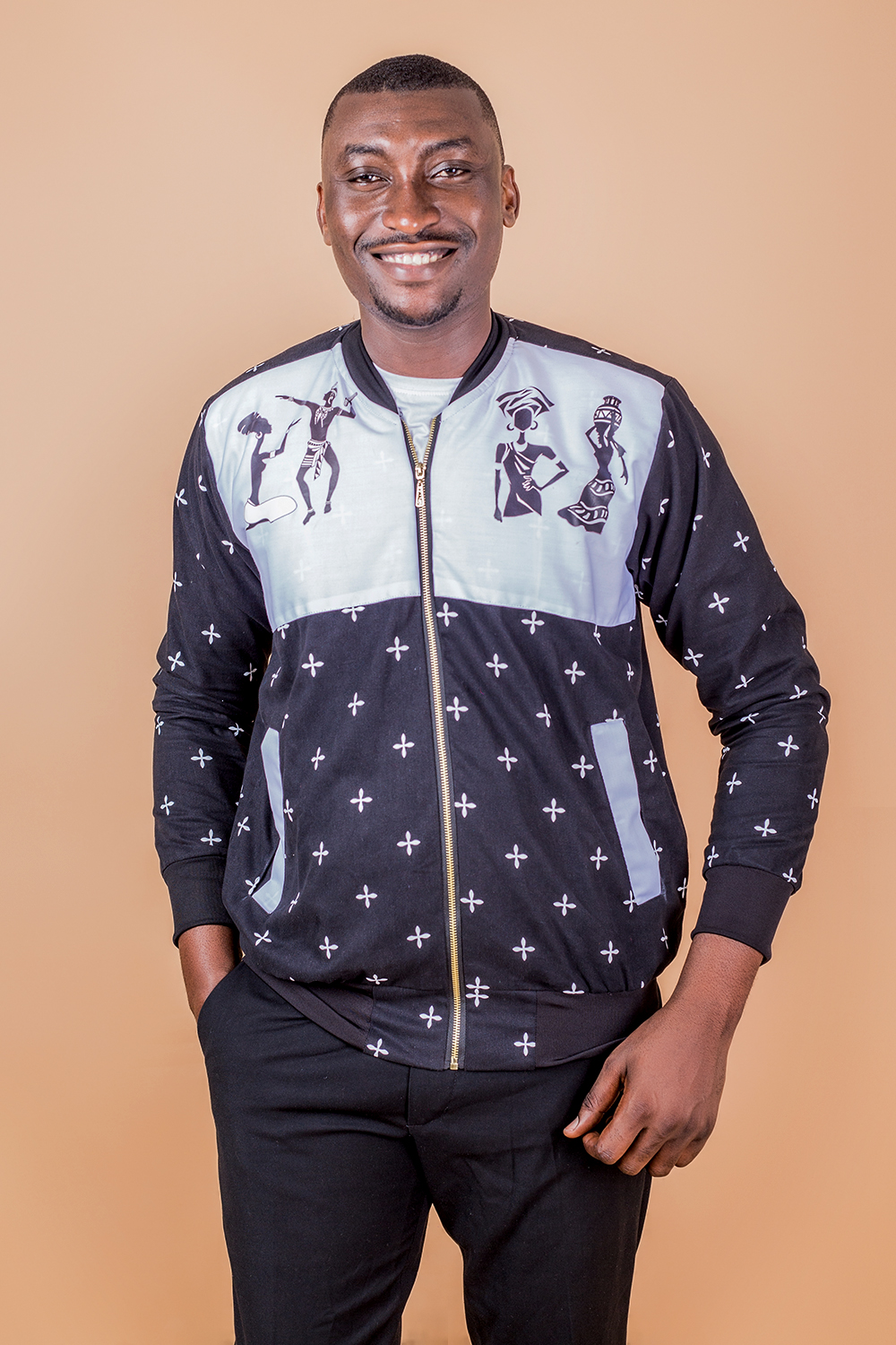 Bomber H mask africa (Noir Blanc)