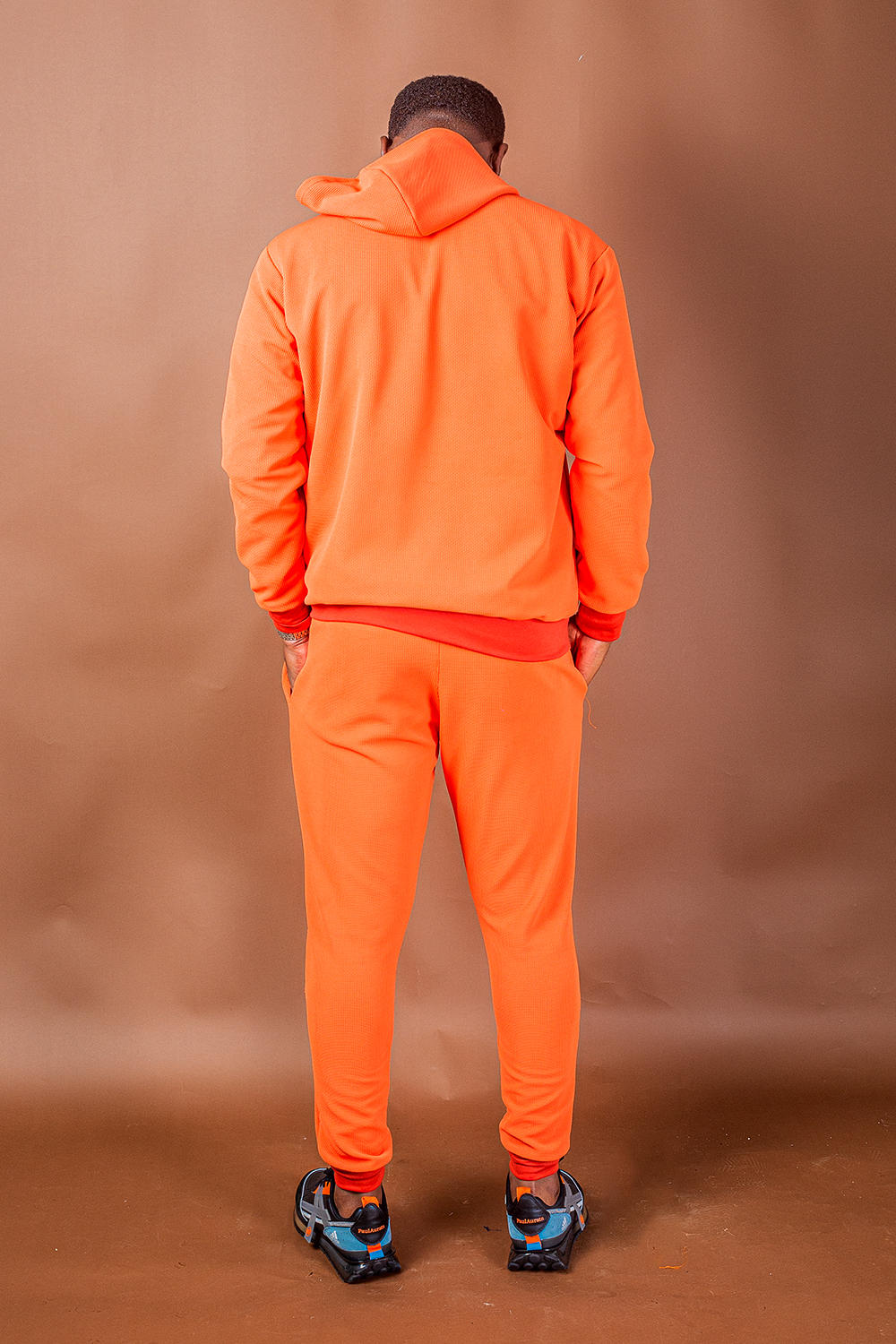 Jogging Unisexe Orange avec Bande de Pagne (Orange)