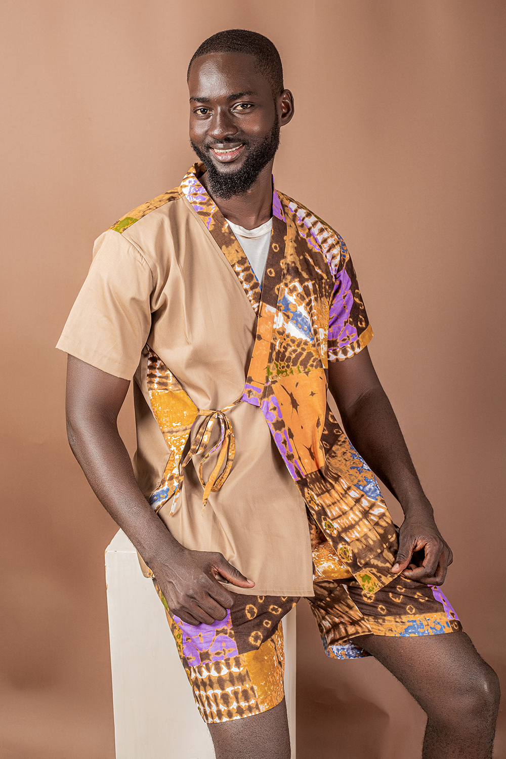 Ensemble Culotte et Kimono en Pagne Africain